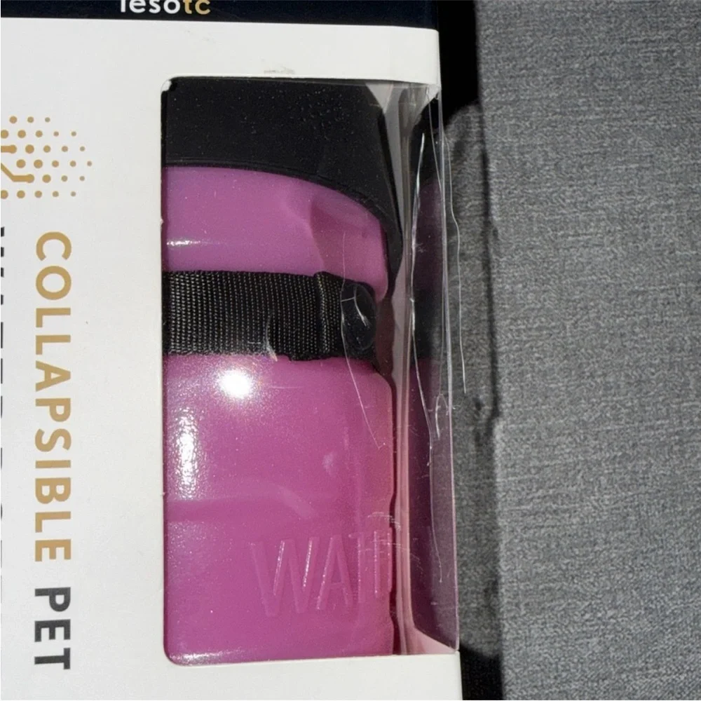 lesotc Pink Portable Dog Squeeze Leak Proof Water Bottle
